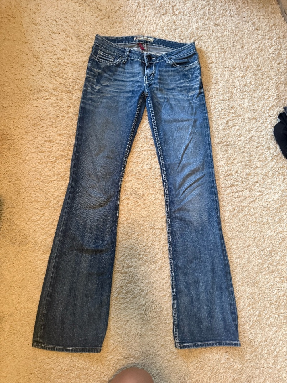 BKE Stella Bootcut Jeans 28x35.5 Embellished Pocket Y2K